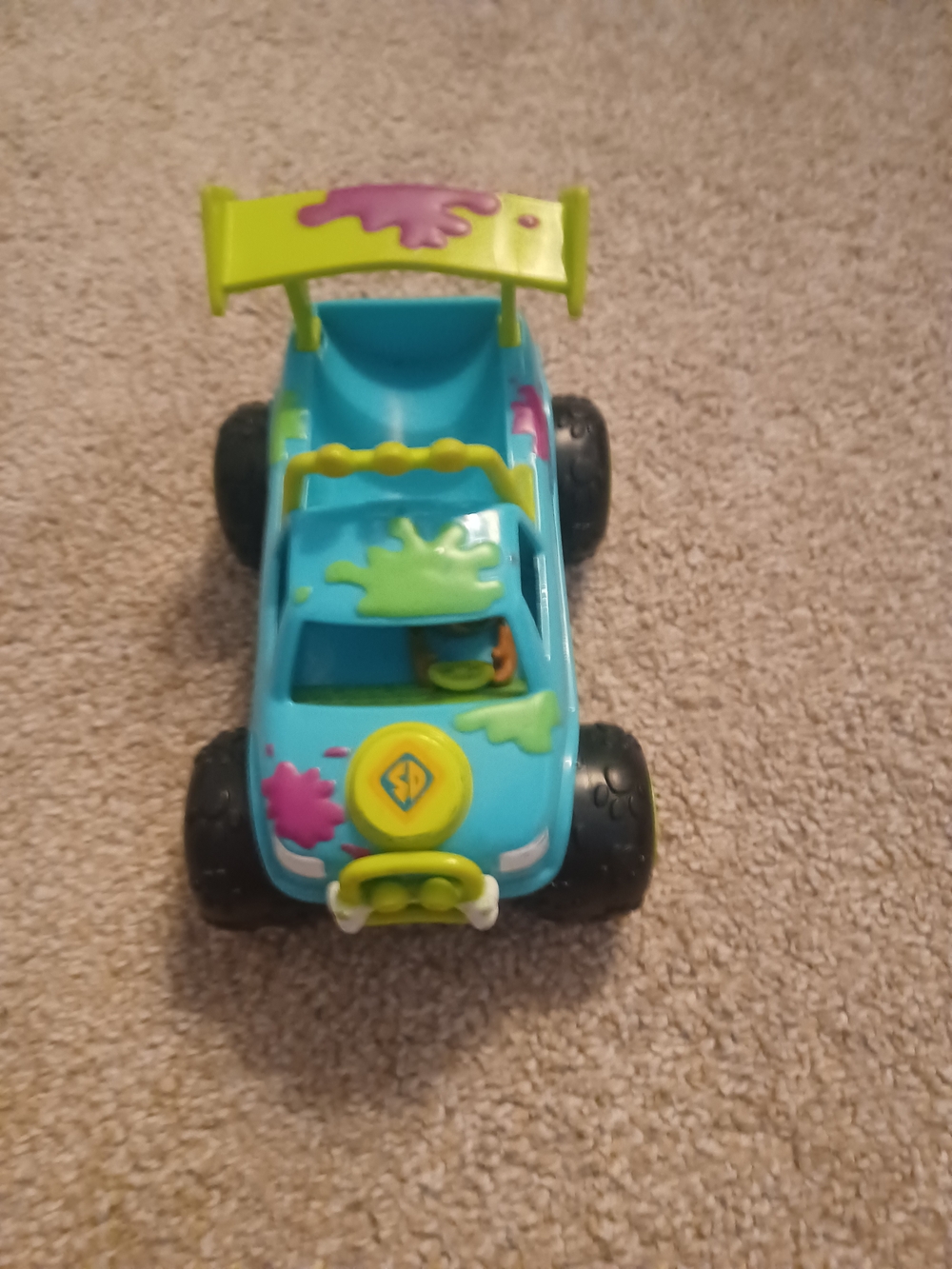 Scooby-Doo Themed Blue & Lime Green Monster Truck Toy